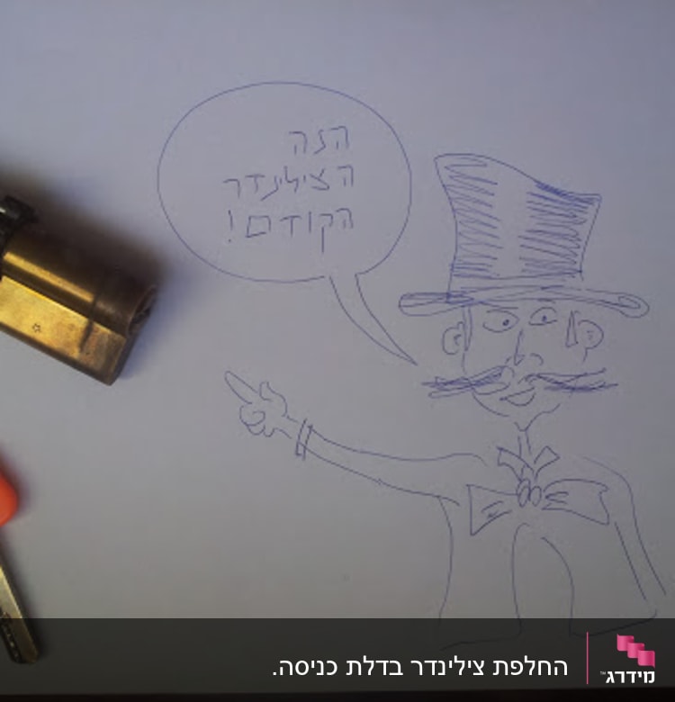 החלפת הצילינדר בדלת הכניסה שלנו :)